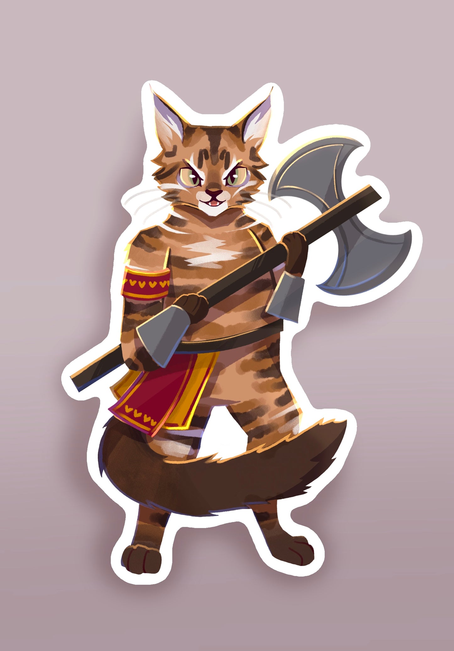 Barbarian Cat Sticker