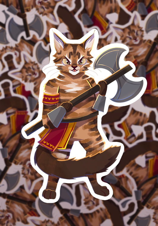 Barbarian Cat Sticker