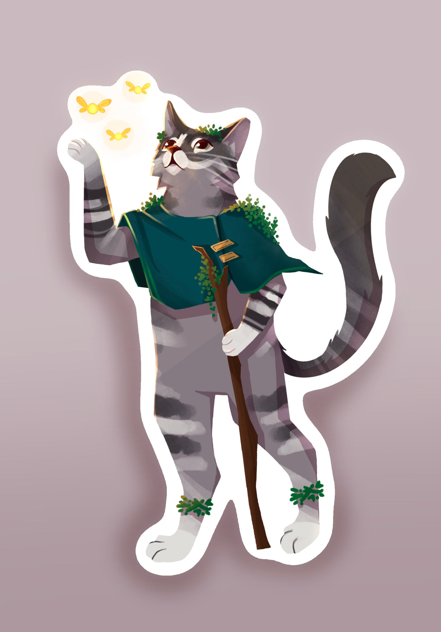 Druid Cat Sticker
